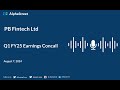 pb fintech ltd q1 fy2024 25 earnings conference call