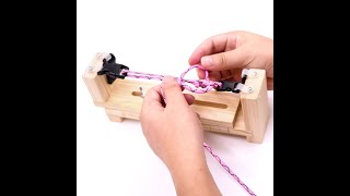 NIUPIKA Primary Color Solid Wood Umbrella Rope Bracelet Braided Wooden Frame DIY Hand Tools