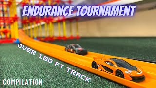100 FEET LONG RACE TRACK | DIECAST CARS RACING TOURNAMENT | COMPILATION
