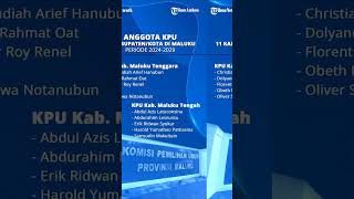 Anggota KPU  11 Kabupaten/Kota Di Maluku Periode 2024-2029  #tribunnews #viral #ambonterkini