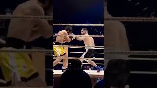 Boxer gets knocked out of the ring 🔥🔥 #shorts #boxing