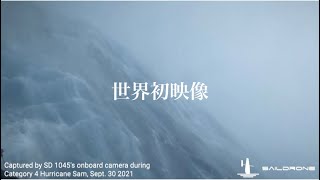 世界初映像　ハリケーン内部のドローン映像　カテゴリー4 大西洋 2021年9月30日（現地）