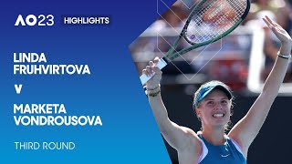 Linda Fruhvirtova v Marketa Vondrousova Highlights | Australian Open 2023 Third Round