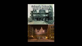 Gdansk, Poland before and after ww2 occupied by Germans #1945 #gdansk #1939 #fyp #viral #poland