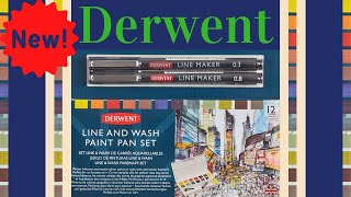 NEW - Line and Wash Paint Pan Set by Derwent
