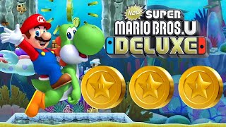 Sparkling Waters Secret Exit | 3/3 Star Coins | NEW Super Mario Bros U Deluxe