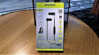 Awei AK7 Bluetooth Earphones || Unboxing || Review