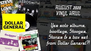 AUGUST 2020 VINYL HAUL: Yes solo albums, bootlegs, Stooges, Stones & a box set from Dollar General?!