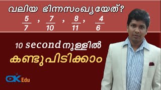 ഭിന്നസംഖ്യകൾ  (fractions) ഒരു കിടിലൻ ട്രിക്ക്