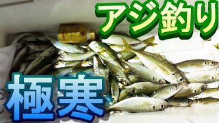 極寒の海でアジ釣り　平戸　早福沖