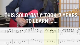 Pat Martino, Donna Lee solo transcription, Play Along with Guitar Tab, [Ab Major]