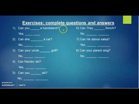 2 Año Yes And No Questions Modals Verbs Can - YouTube