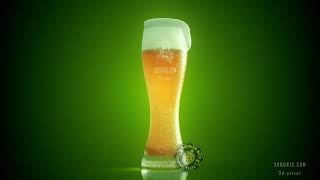 Beer simulation in Realflow