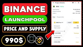 99M Binance $BIO Launchpool 😱 BIO Token Price And Supply Update 🤑 Binance Launchpool Stake And Earn💲