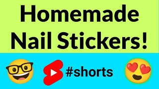 DIY Aesthetic Nail Stickers! 💅 #shorts