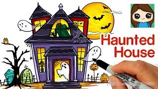 How to Draw a Haunted House Easy