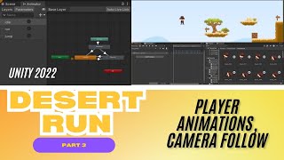 Tutorial DesertRun 2D Platformer Games Part 3 - Player Animations & Camera Follow