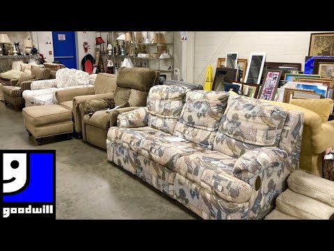 GOODWILL SHOP WITH ME SOFAS ARMCHAIRS FURNITURE HOME DECOR KITCHENWARE SHOPPING STORE WALK THROUGH