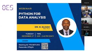 Webinar #2 - Python for Data Analysis