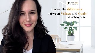 Know the difference between values and goals