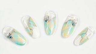 [시크릿스타걸] 러블리 리본체크 네일아트 / Lovely ribbon check Nail Art | POLARIS