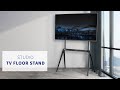 STAND-TV86B Black Steel Easel Studio TV Stand by VIVO