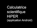 Calculatrice scientifique HiPER (application Android)