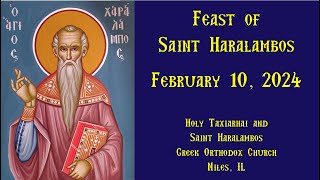 Feast day of Saint Haralambos - February 10, 2024