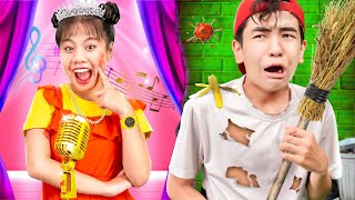 Rich Popular Sister Vs Poor Unpopular Brother... Baby Doll Kidnapped!! | Baby Doll And Mike