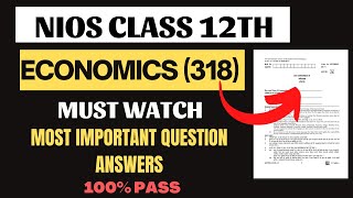 nios 12th economics important questions | nios class 12 economics question paper solved