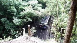 南海高野線 下り普通電車 紀伊細川駅直後のトンネルの通過