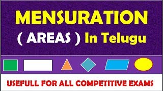 Mensuration Areas Class In Telugu | Mensuration Maths Tricks In Telugu | for all competitive exams