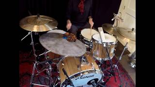 Drummer mid tempo funk feel - 1970s vintage Sonor kit