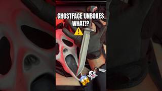 GHOSTFACE UNBOXES NEW MASK 👻🔪 #shorts #halloween #trending #ghostface #viral #shortsviral