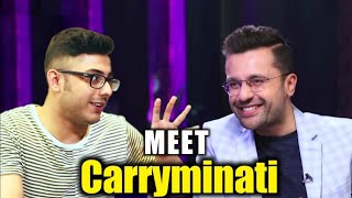 @SandeepSeminars meet @CarryMinati 🔥🤯 Final he carry a Gaya Sandeep maheshwari ka show per 🤯