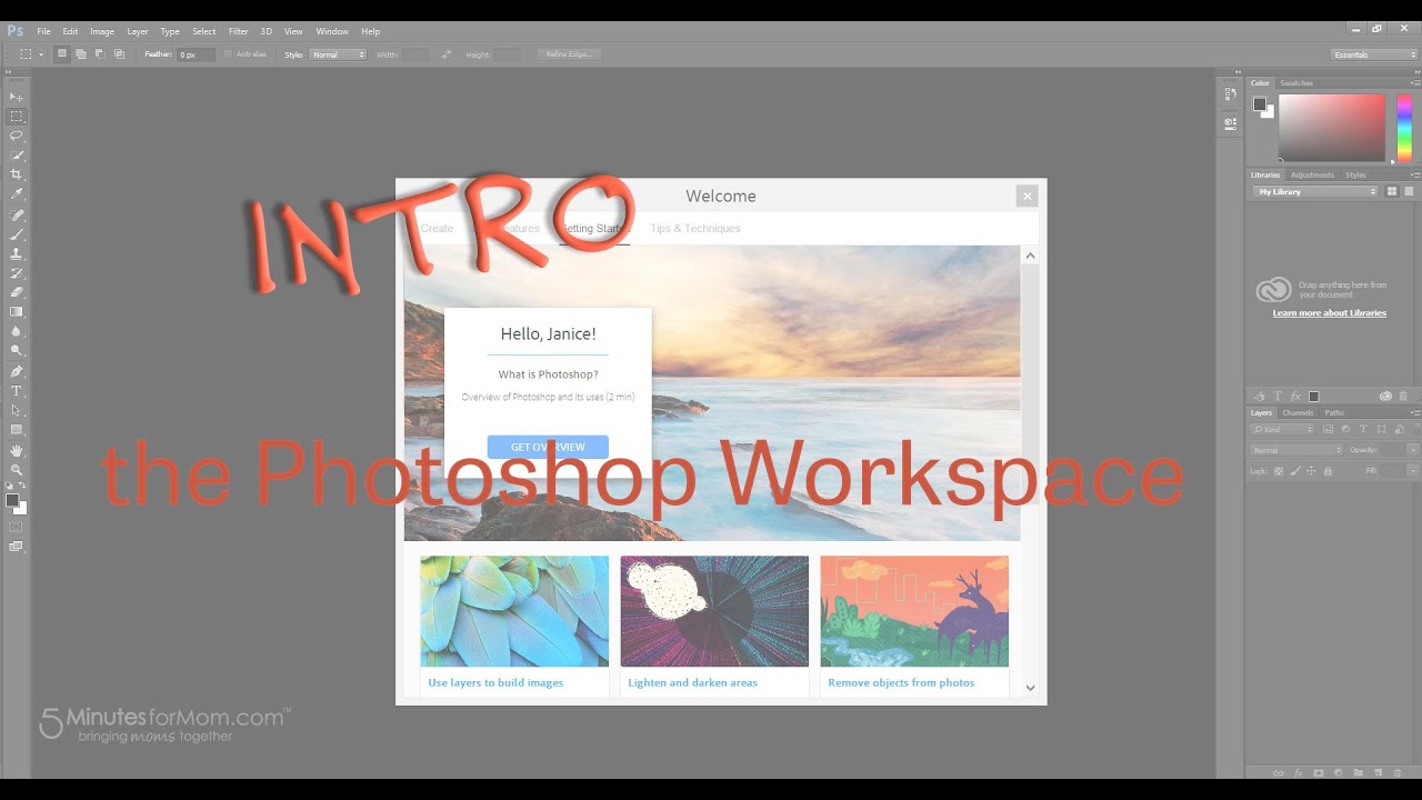 Intro To The Photoshop Workspace - YouTube