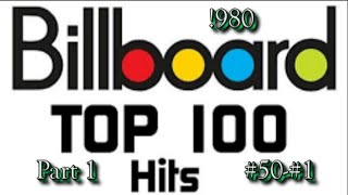 Billboard's Top 100 Songs Of 1980 Part 1 #50   #1