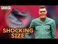 Shocking Shoe Size 😳 Bradley Mtall Goliath Receives New Shoes From BATA Kenya