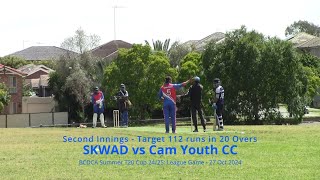 SKWAD vs Cam Youth CC - Second Innings (with score updates)