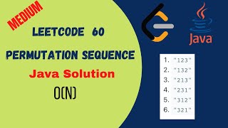 Leetcode Permutation Sequence Java Solution