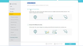 Select which mode Router or Access Point