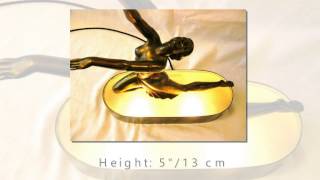 Superb Art Deco Spelter Lady Lamp - Vintage lamp for sale