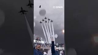 The Thunderbirds perform a flyover at the 2023 U.S. Air Force Academy graduation ceremony