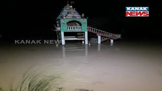 Jagatsinghpur: Temple Submerged In Flood Water