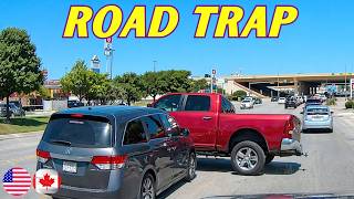 Car Driver Falls Into A Road Trap Crash Hard