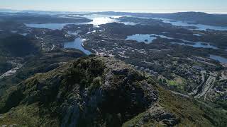 Lyderhorn, Bergen. 360° 4k drone footage