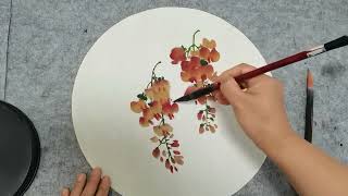 Painting art 蝶状花这样画，简单到跟眨眼一样，应用一切蝶状花。