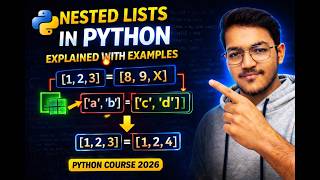 Nested list in python | Python full course in 2026
