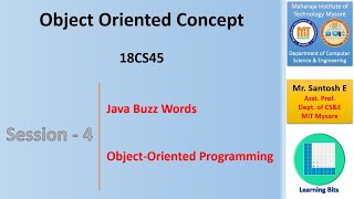 Java Object Oriented Concepts - Session-4 : Java Buzzwords & Object Orientation