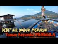 TANPA AMPUN..!! DEBIT AIR TURUN IKAN TOMAN MENGGANAS DIKERAMBA APUNG, SET PANCING MAGUROnya ASYIIKKK